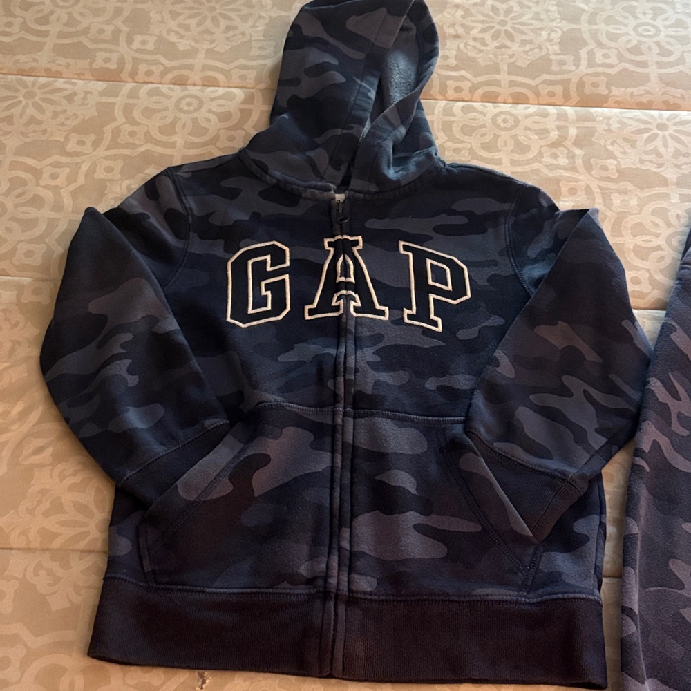 GAP Navy Camouflage Hoodie and Joggers
